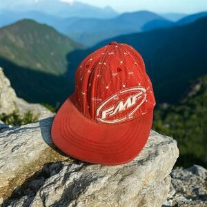 FMF Flexfit Hat Unisex S Red Black Casual Outdoor Rare